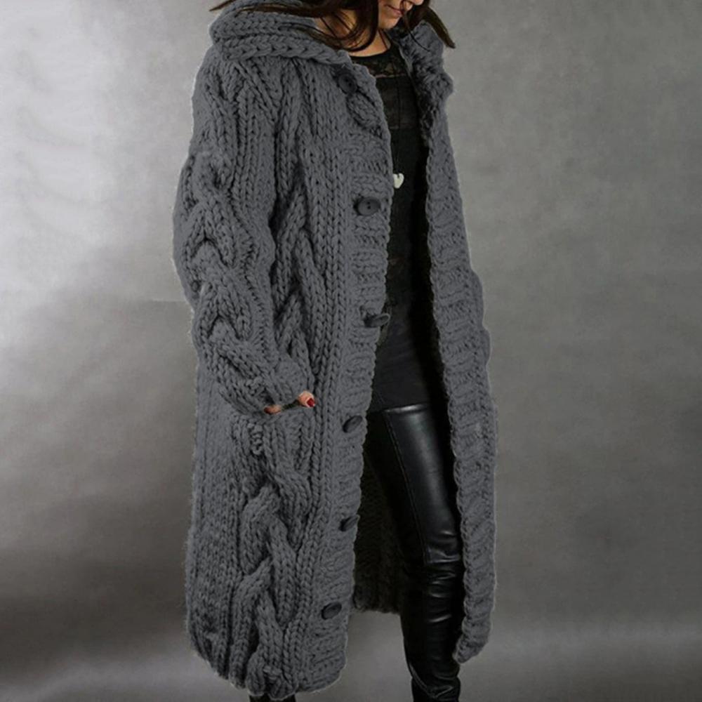 "Tamara" Warme Longstrickjacke