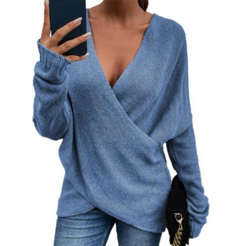 "Emma" Eleganter Überschlagpullover