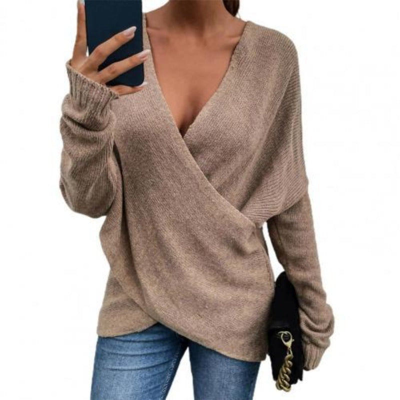 "Emma" Eleganter Überschlagpullover