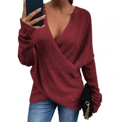 "Emma" Eleganter Überschlagpullover