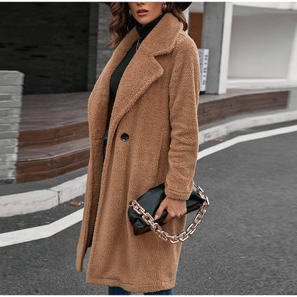 "Anelia" Lässiger Kunstfellmantel