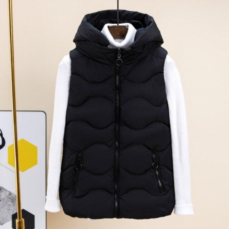 "Nicolina" Modische Weste mit Strickärmeln