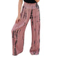 Elastische Strandhose mit hoher Taille und weitem Bein