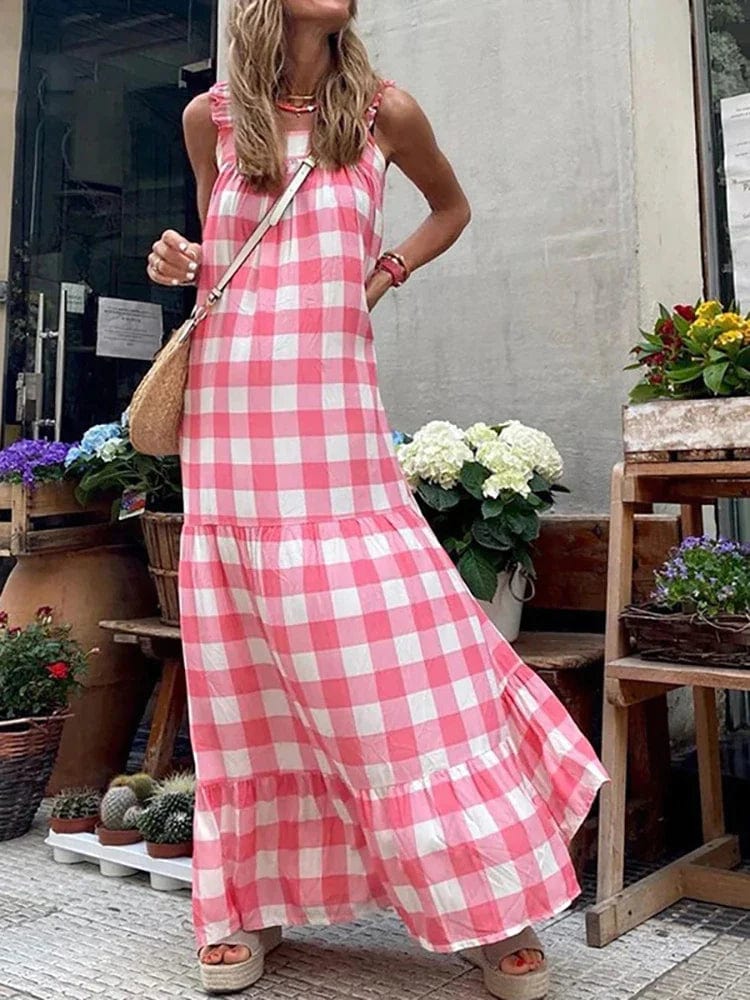 Sofi - Rosa Sommer Boho Kleid