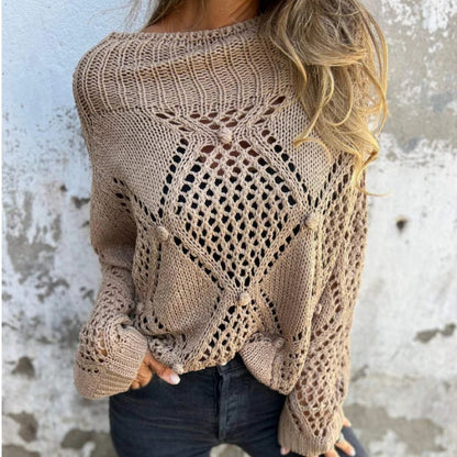 Strickpullover mit Rundhalsausschnitt - Magdalena