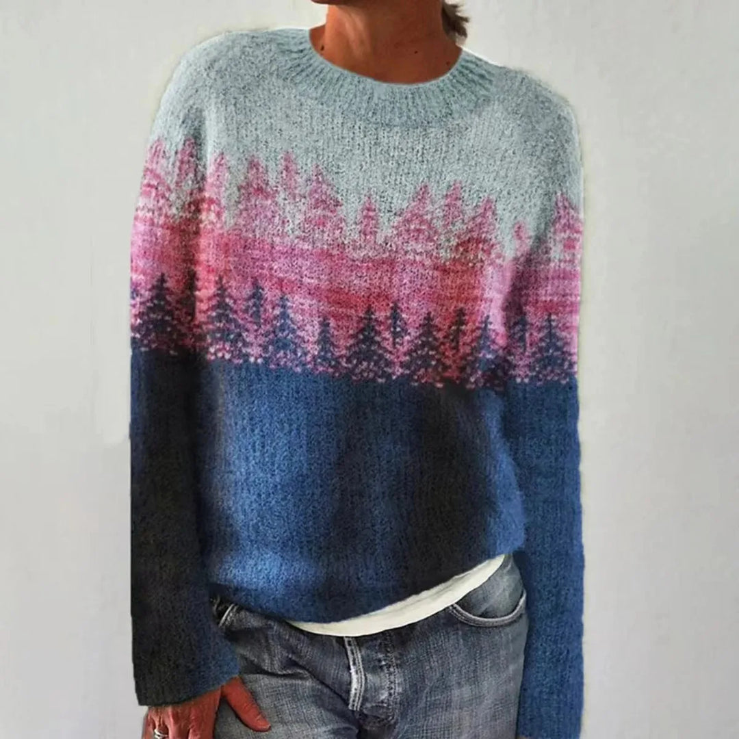Pullover mit Waldmuster – Gemütlicher Stil mit dem Charme der Natur
