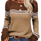 Damen Modischer Streifen-Pullover