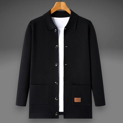 Brauner Klassischer Herren-Strickcardigan – Jakob