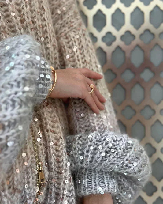 Vera - Der elegante Seidenstrickpullover mit Glitzer