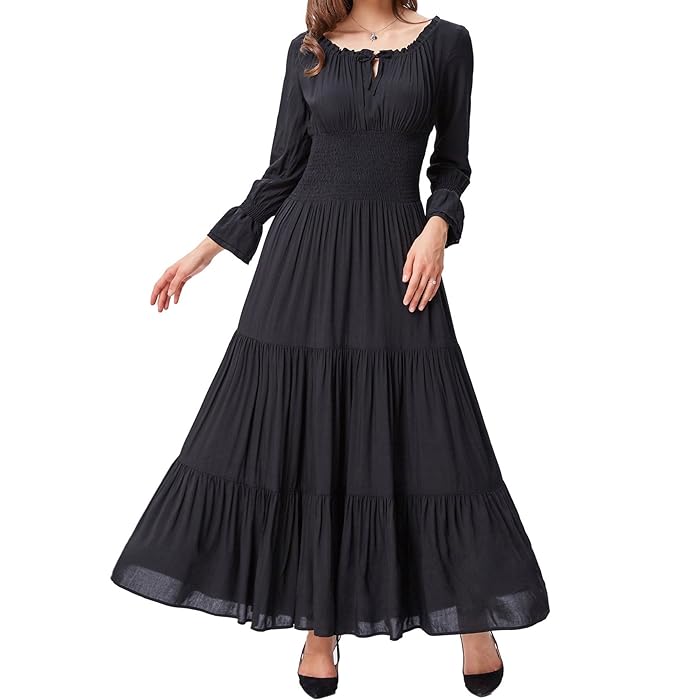 YOELLE - Medieval Vintage Langarmkleid