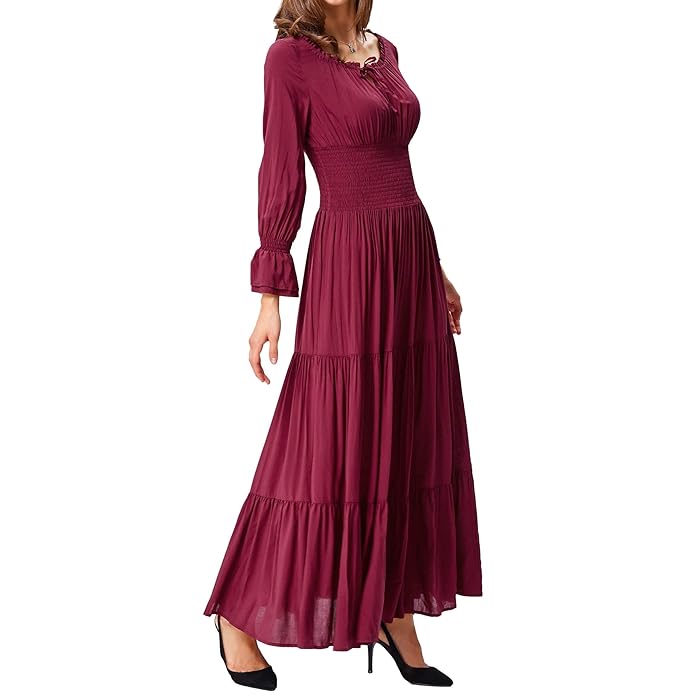 YOELLE - Medieval Vintage Langarmkleid